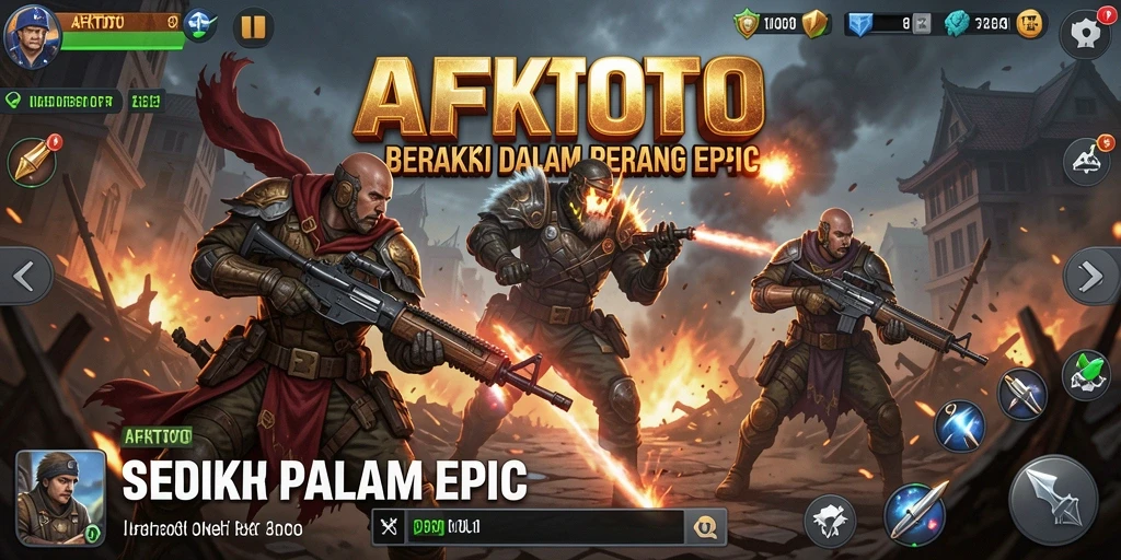 Screenshot AFKTOTO menunjukkan aksi menegangkan dalam pertempuran yang intens.