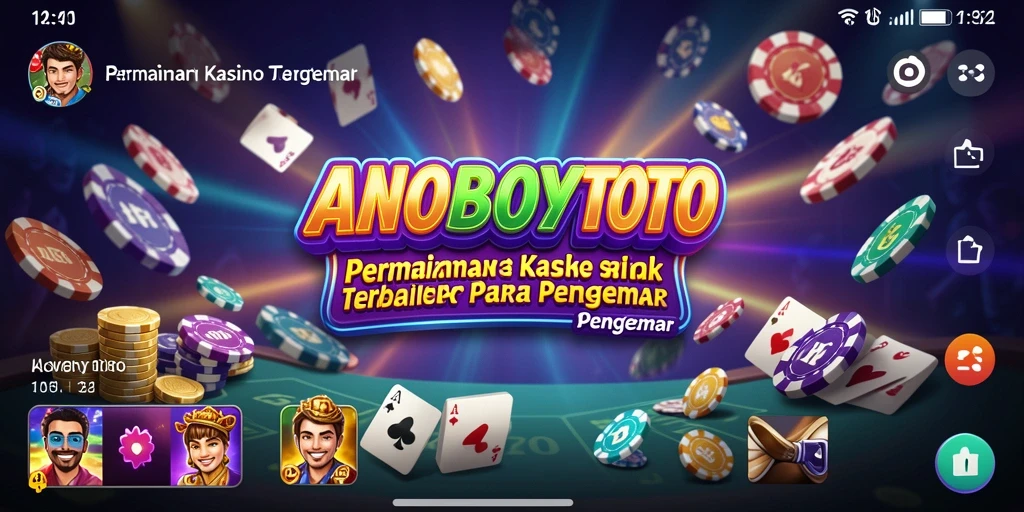 Tampilan utama ANOBOYTOTO dengan gameplay kasino yang menarik.
