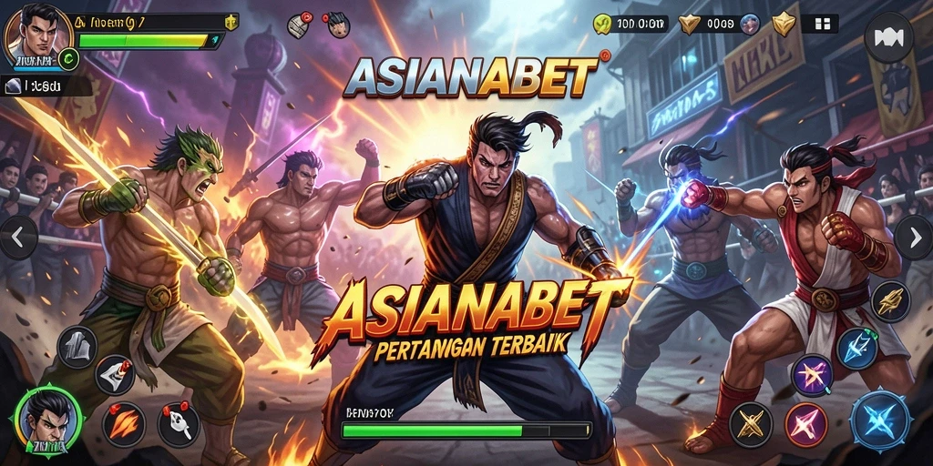 Screenshot ASIANABET menampilkan pertarungan seru dan karakter menarik.