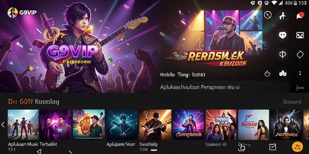 Tampilan seru G9VIP dengan gameplay musik interaktif.