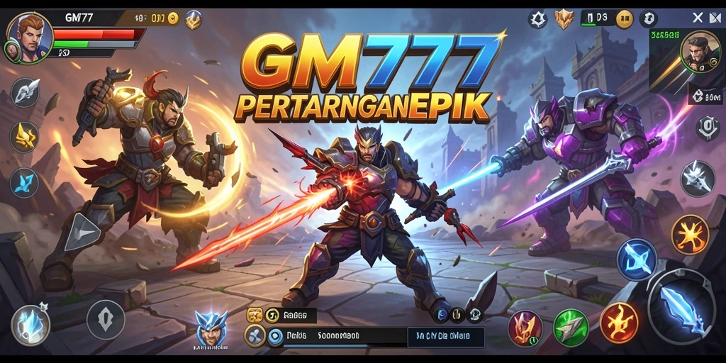 Tampilan menegangkan dari gameplay Fighting GM777 yang seru.