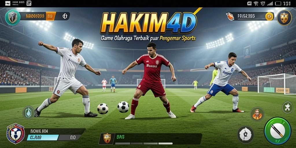 Tangkapan layar gameplay HAKIM4D menampilkan aksi seru olahraga.