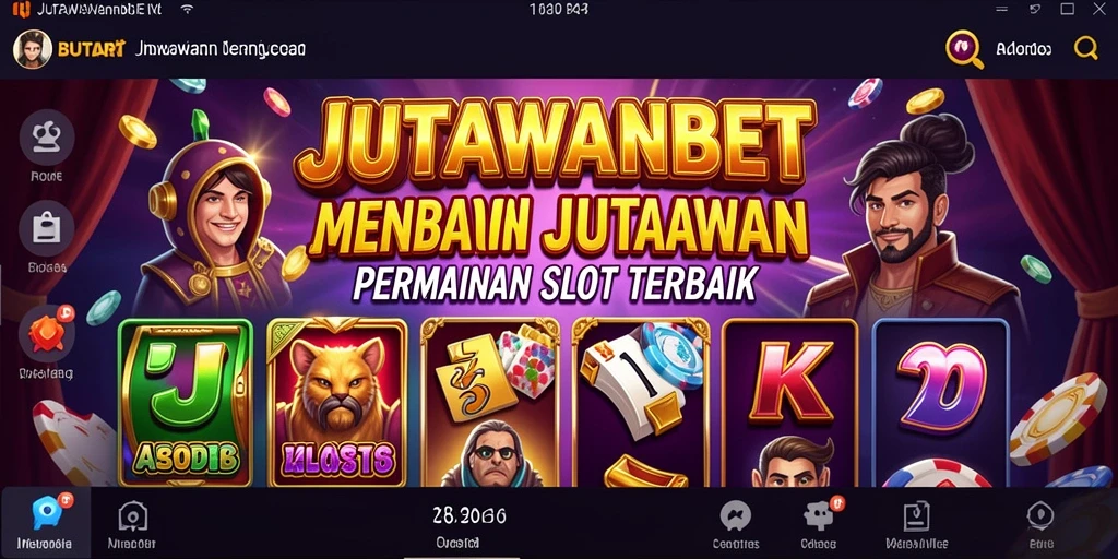 Gameplay seru di JUTAWANBET, menampilkan berbagai tema slot.