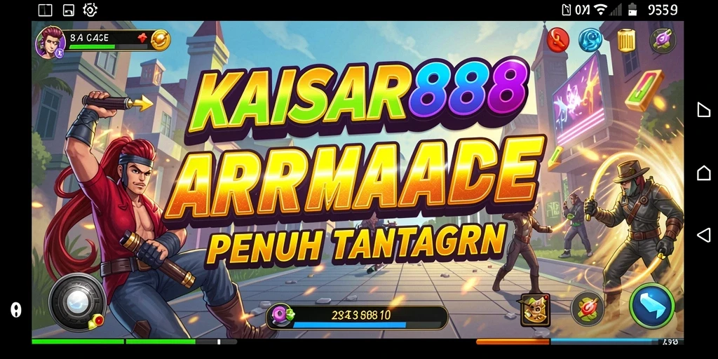 Screenshot menunjukkan aksi seru dalam game Arcade KAISAR888.