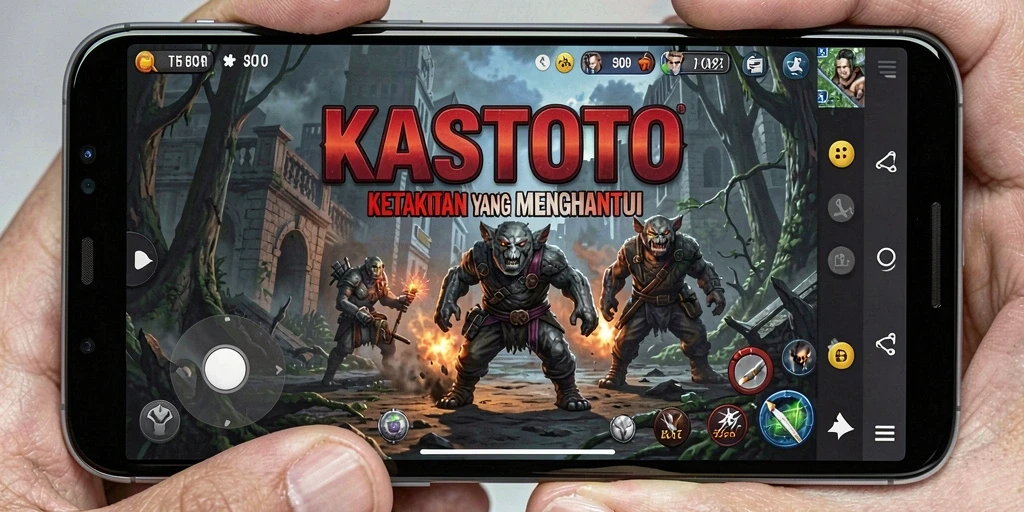 Screenshot gameplay KASTOTO menampilkan suasana mencekam dan menakutkan.