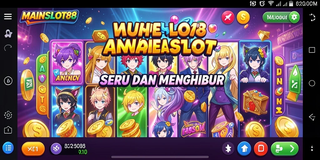 Tampilan menarik dari gameplay MAINSLOT88 dengan karakter anime.
