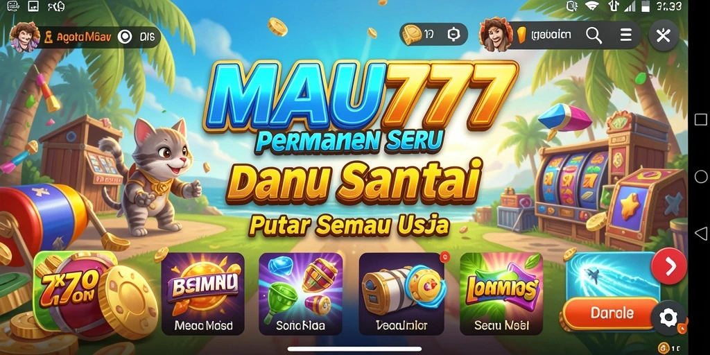 Tampilan gameplay menarik dari MAU777 yang penuh warna.