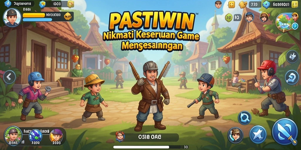 Tampilan gameplay <strong>PASTIWIN</strong> yang cerah dan mengasyikkan.