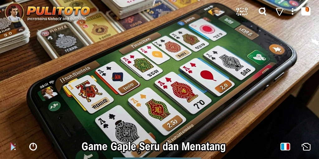Tampilan menarik PULITOTO dengan gameplay Gaple yang seru.