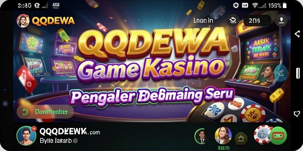 Screenshot menampilkan pengalaman bermain Kasino yang mendebarkan di QQDEWA.