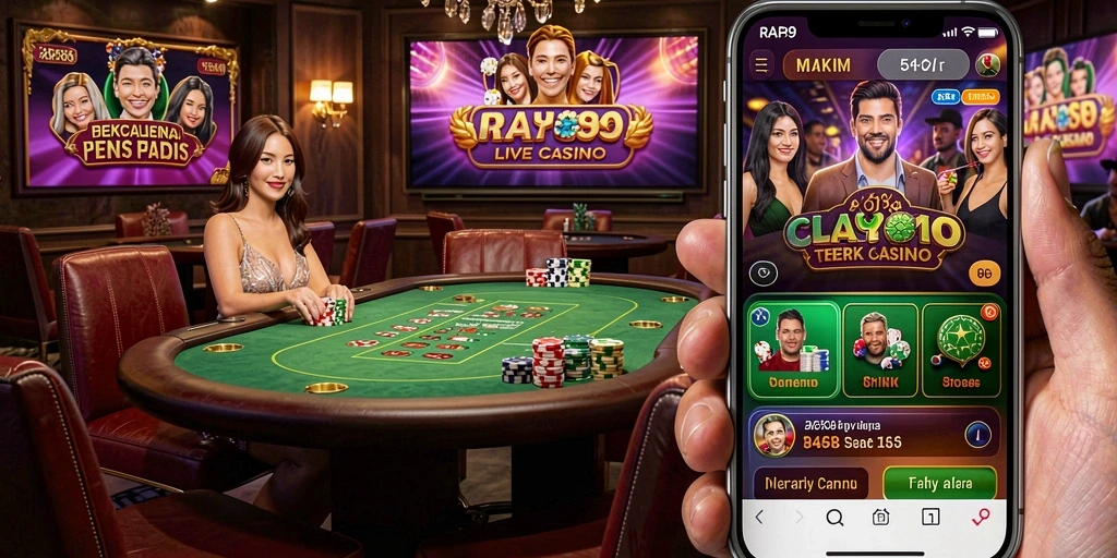 Screenshot gameplay yang menampilkan suasana Live Casino yang mendebarkan.
