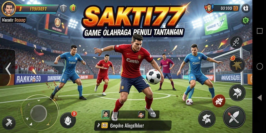 Screenshot aksi seru dalam pertandingan olahraga SAKTI77.