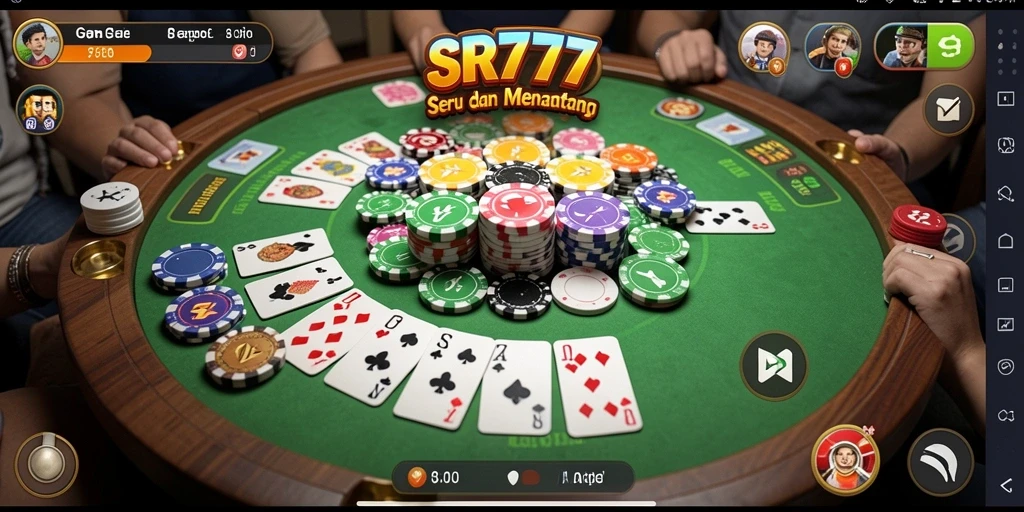Tampilan gameplay Gaple yang seru dan interaktif di SR777.